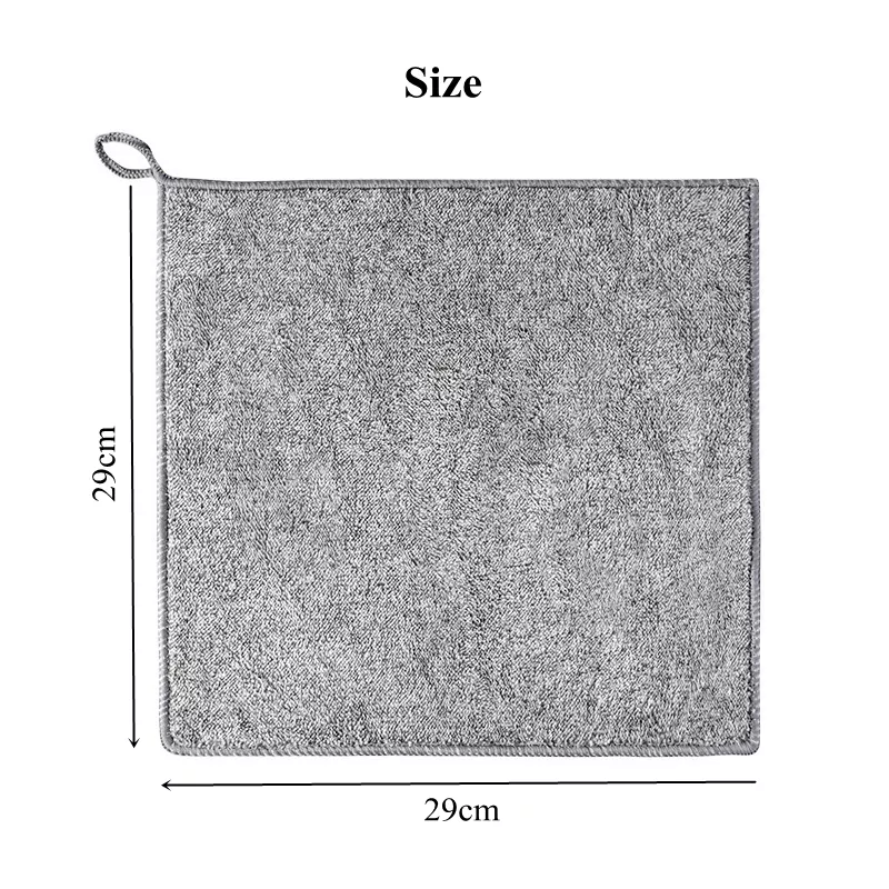 Bamboo Charcoal Microfiber Dishcloth Kitchen Towels - Image 6