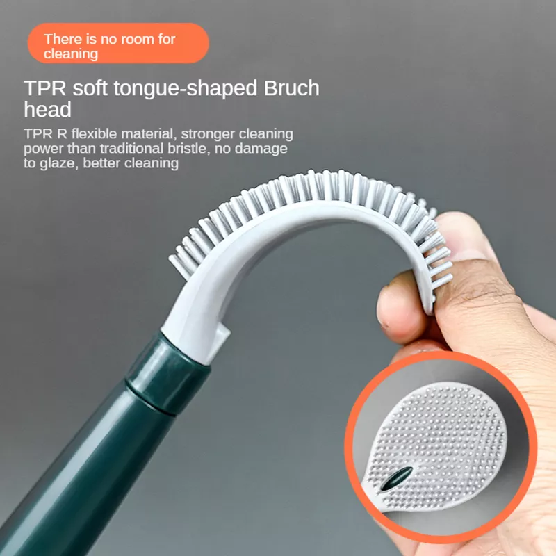 Creative Wall-Mounted Toilet Brush Set - Silicone Cleaning Brush - Image 4