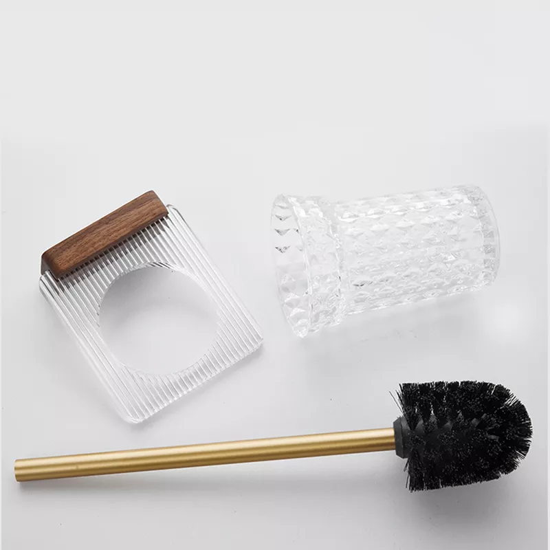 Light Luxury Wall-Mounted Toilet Brush Set - Elegant Bathroom Accessory - Image 5