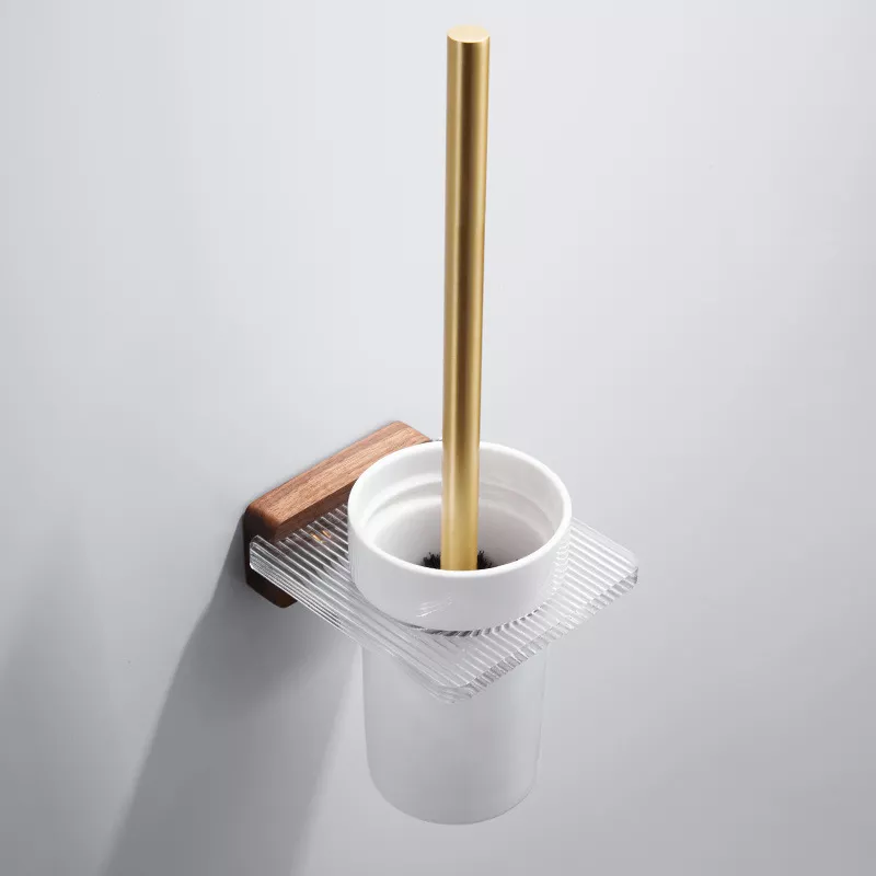 Light Luxury Wall-Mounted Toilet Brush Set - Elegant Bathroom Accessory - Image 7