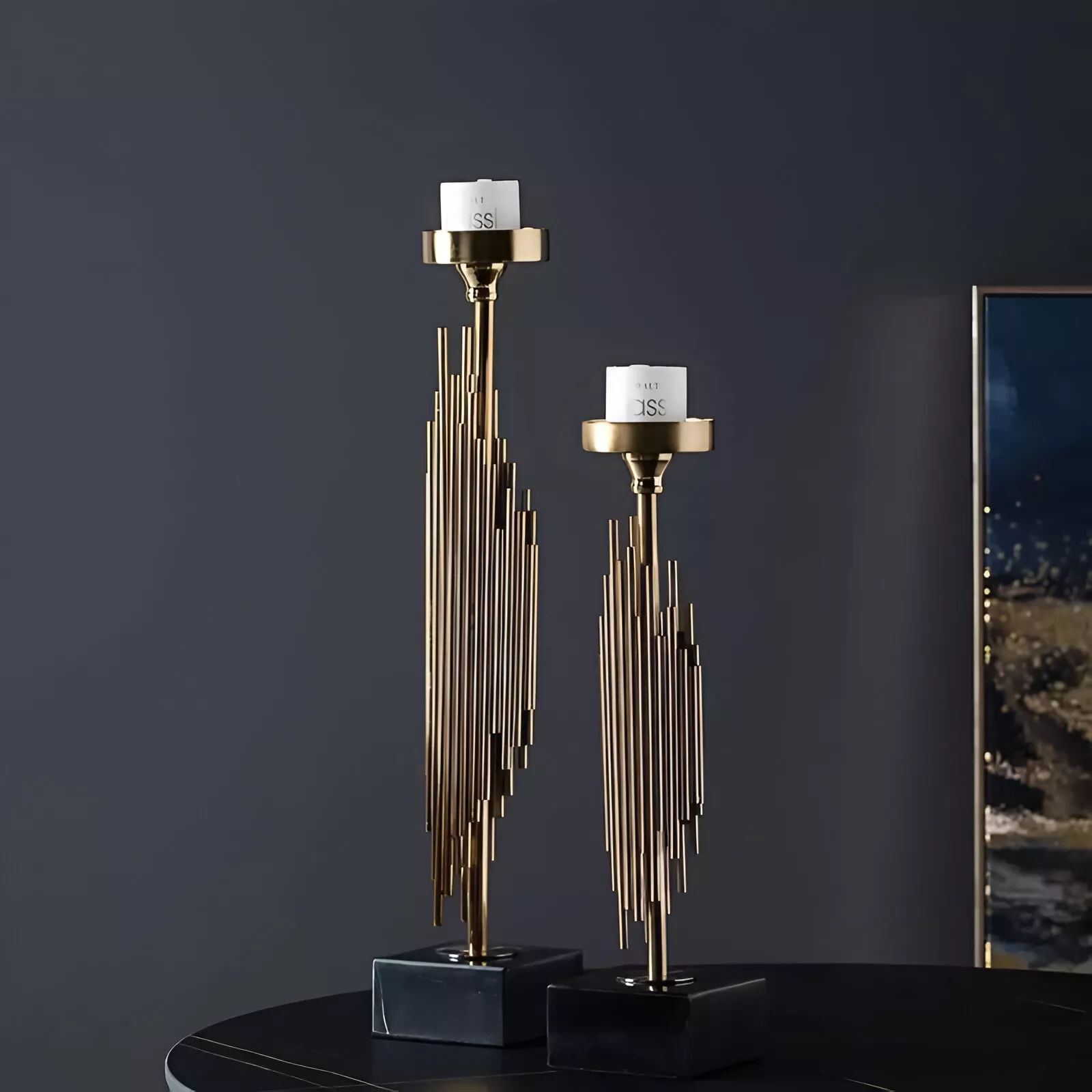 Luxury Gold Metal Candle Holder Cups - Image 5