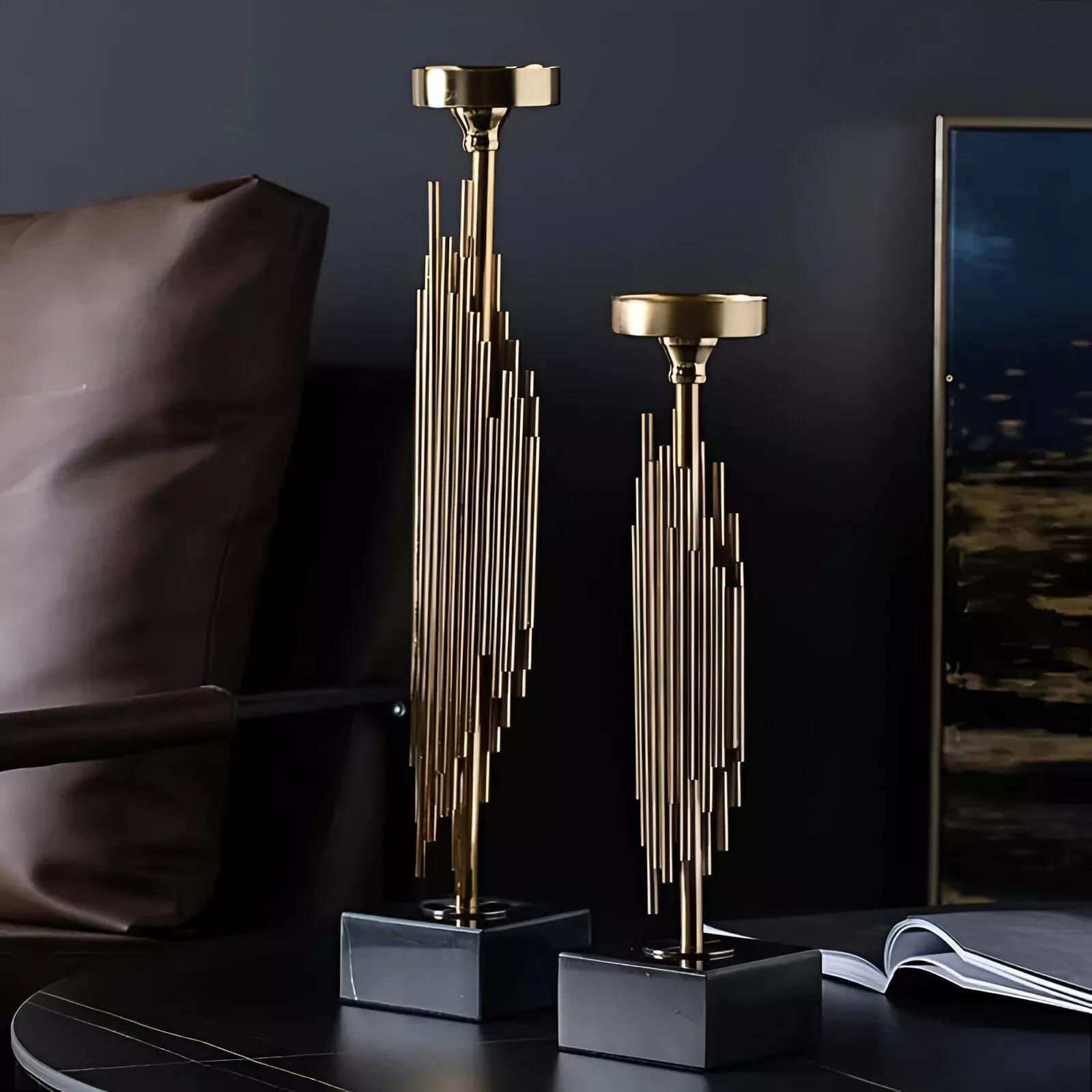 Luxury Gold Metal Candle Holder Cups - Image 4