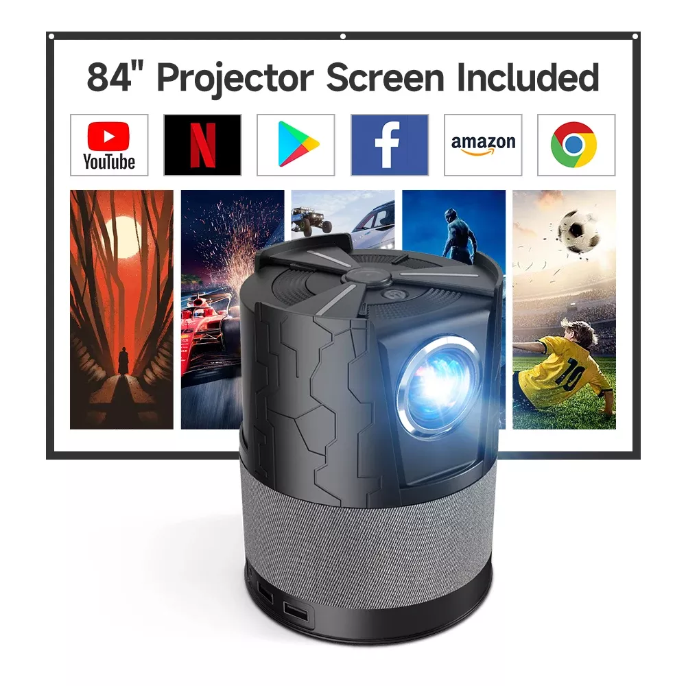 Portable 4K Mini Projector with Auto Focus and Bluetooth for Home Theater - Image 6