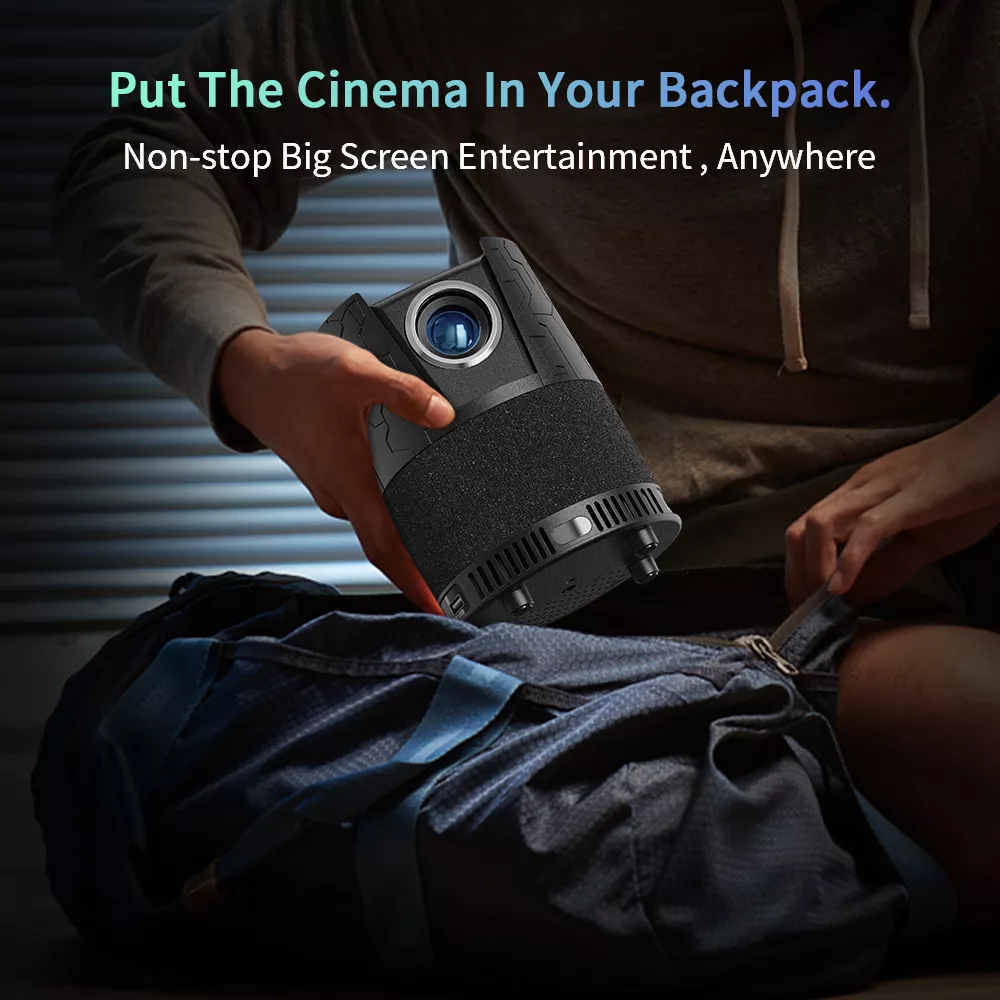 Portable 4K Mini Projector with Auto Focus and Bluetooth for Home Theater - Image 3