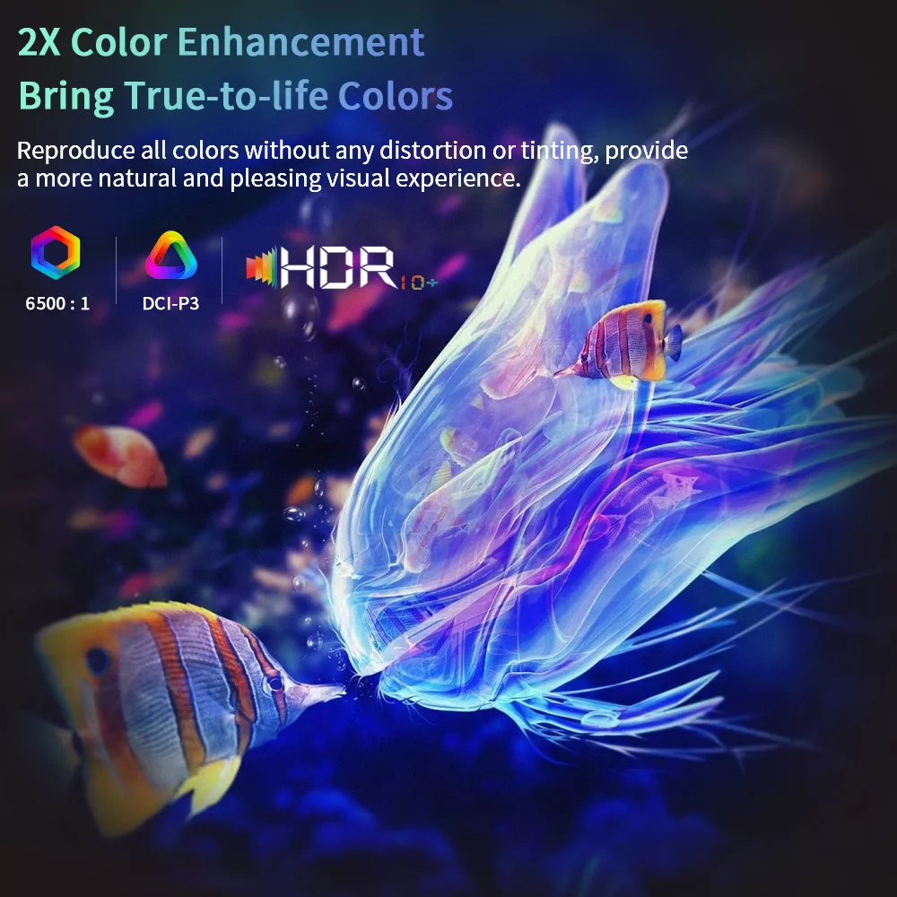 Portable 4K Mini Projector with Auto Focus and Bluetooth for Home Theater - Image 4