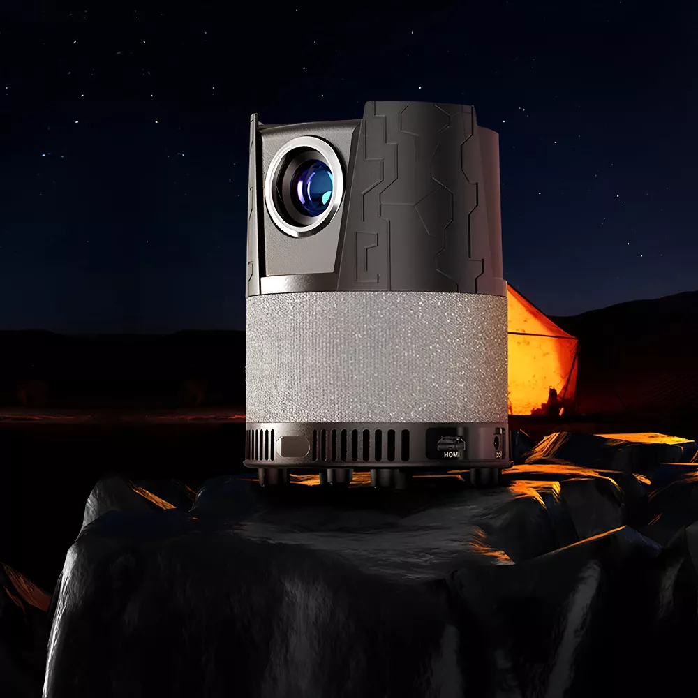 Portable 4K Mini Projector with Auto Focus and Bluetooth for Home Theater