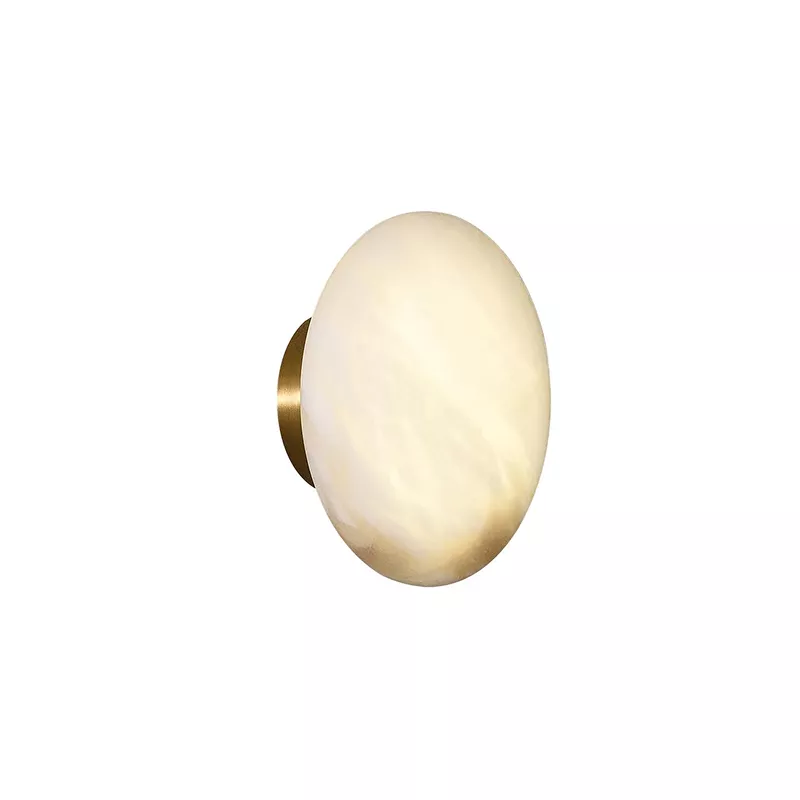 Modern Marble and Copper Wall Lamp - Image 5