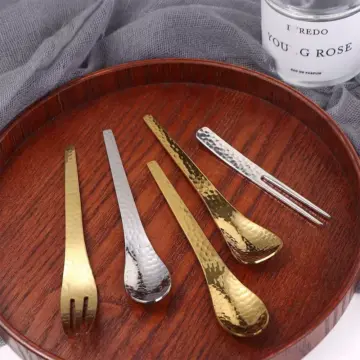 4-Piece Stainless Steel Hammer Pattern Cutlery Set