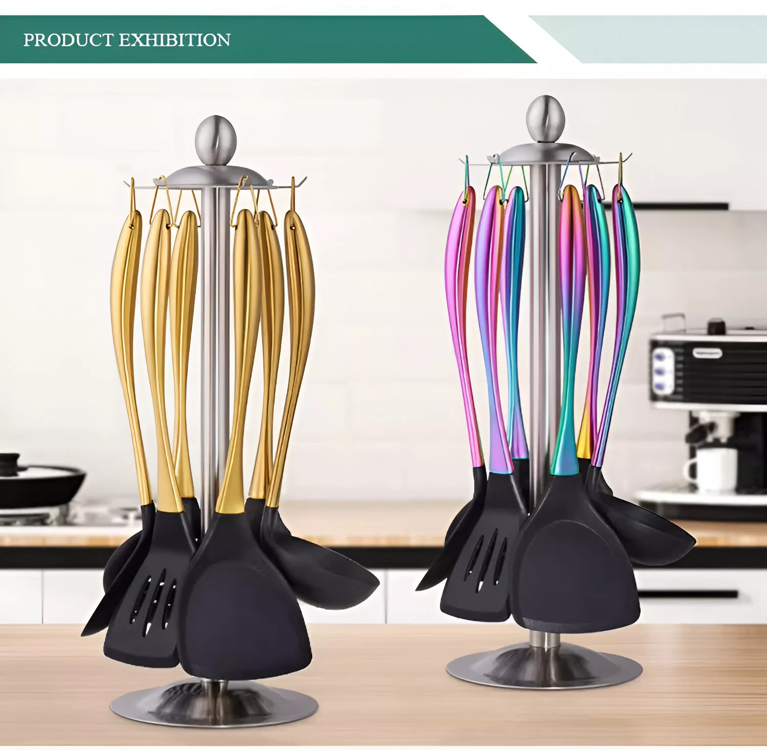 Gold Silicone Cooking Tool Set - Image 4