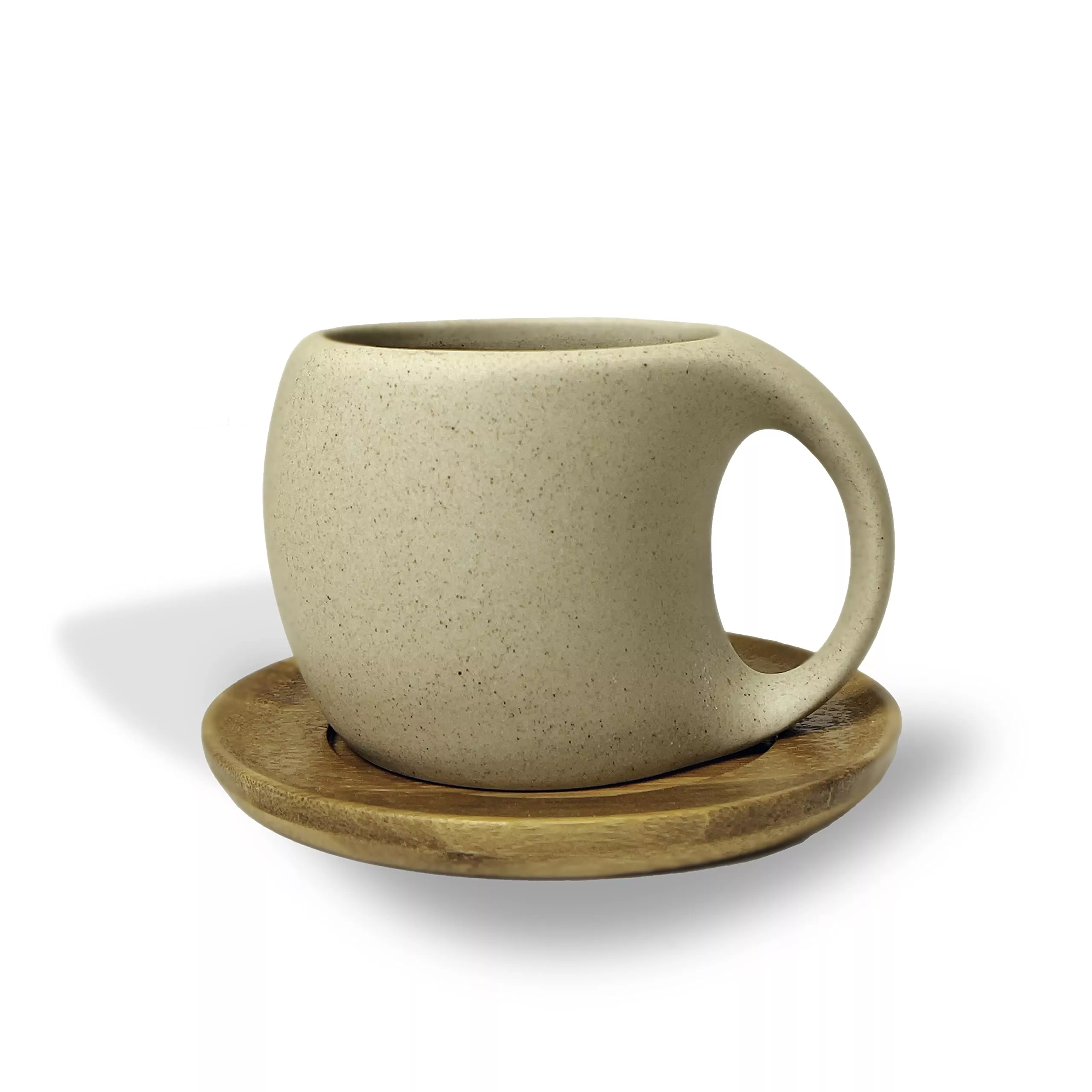 Ceramic Coffee Mug with Saucer
