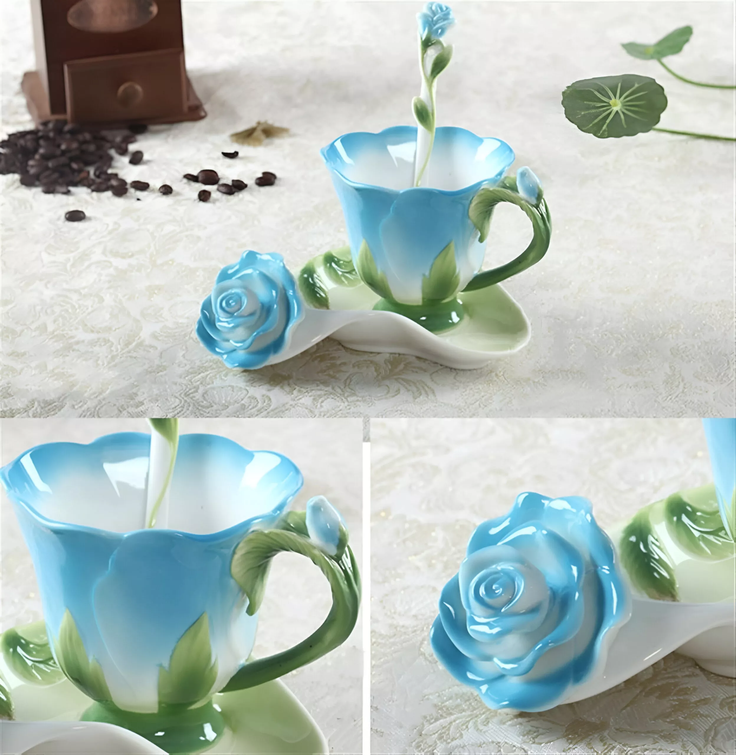 Colorful Ceramic Tea Mug with Flower Design - Image 4