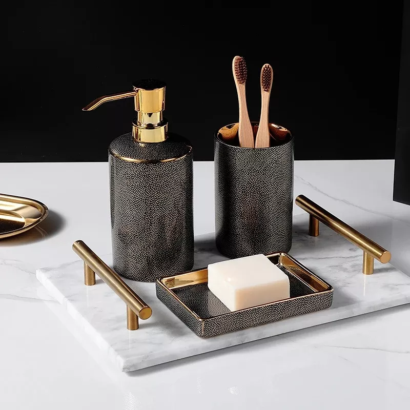 Elegant Ceramic Bathroom Accessory Set