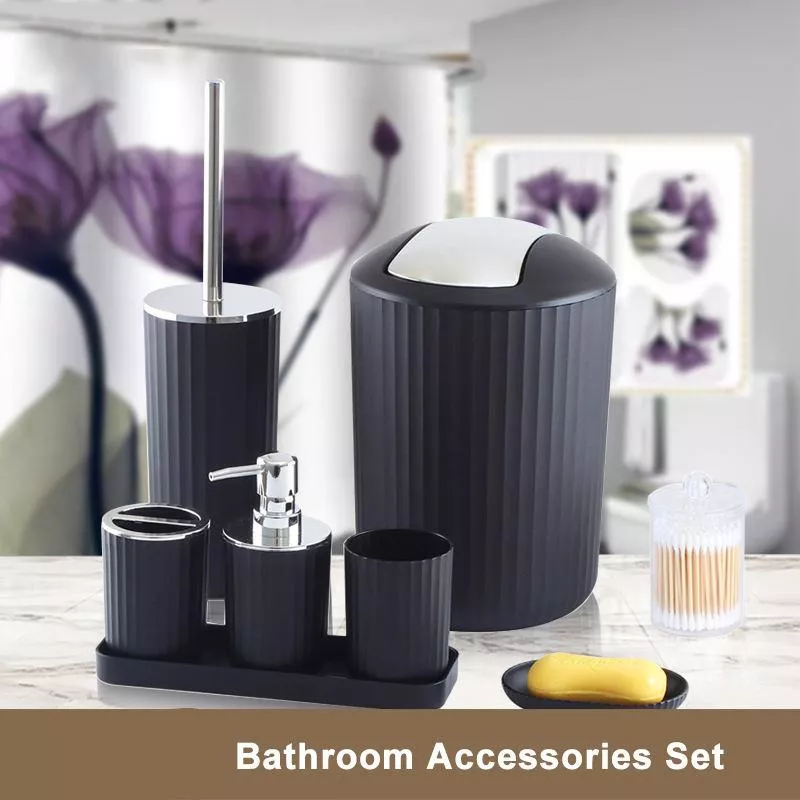 Stylish Plastic Bathroom Accessories Set - Comfy & Functional - Image 2