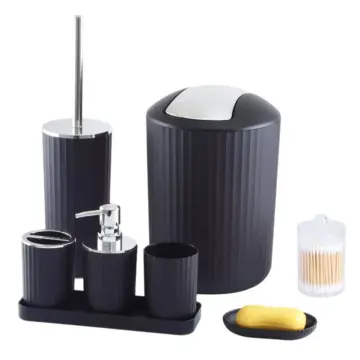 Stylish Plastic Bathroom Accessories Set - Comfy & Functional