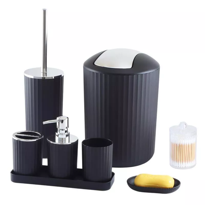 Stylish Plastic Bathroom Accessories Set - Comfy & Functional