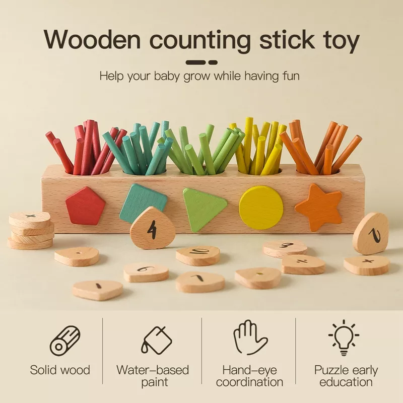 Montessori Wooden Counting Stick Toys - Image 2