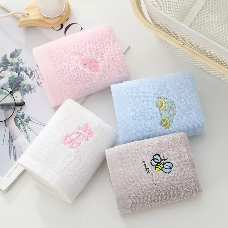 Embroidered Microfiber Cotton Kids Face Towel - Image 3