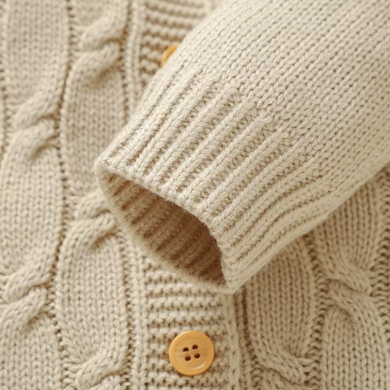 Autumn Baby Romper Knit Jumpsuit for Newborn & Toddler, Unisex Footed Overalls - Image 6