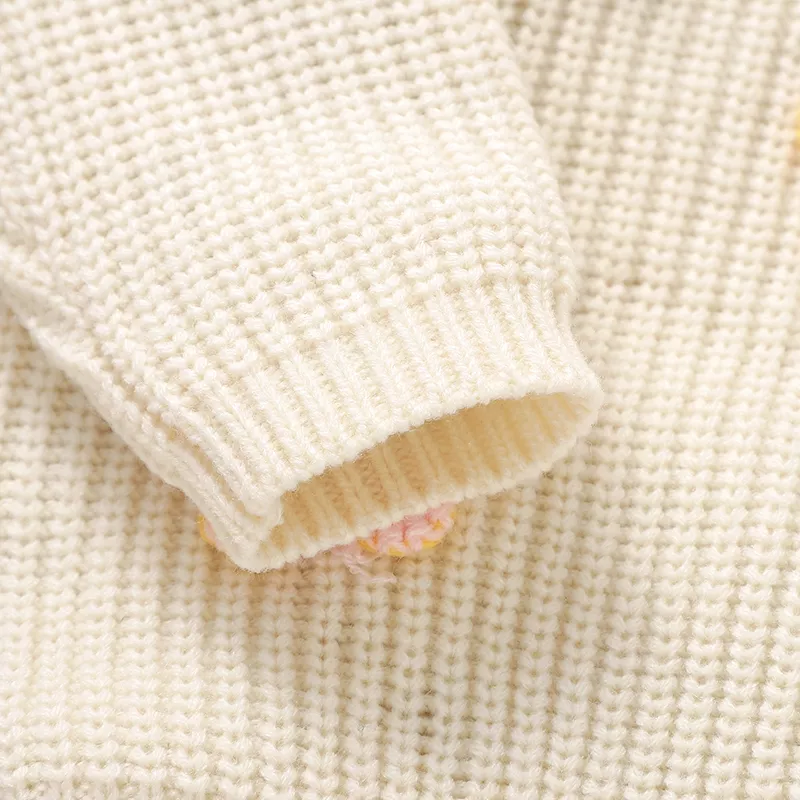 Baby Girl 3D Butterfly Knitted Pullover Sweater - Image 5