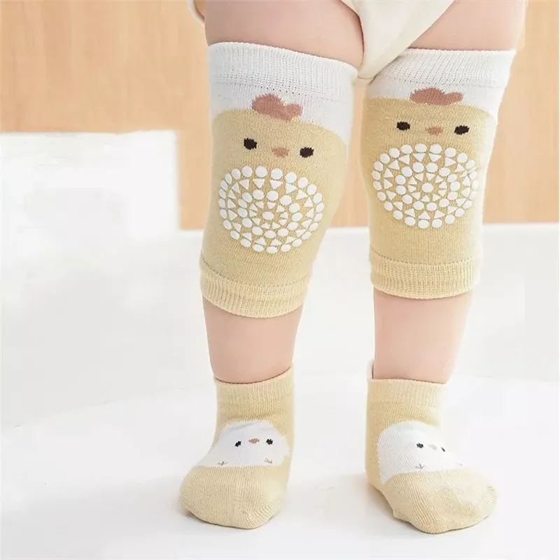 Kids Anti-Slip Cartoon Knee Pads & Socks Set