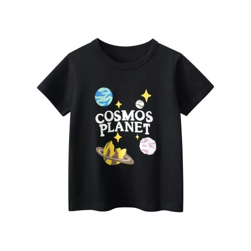 Kids Space Print Short Sleeve T-Shirt