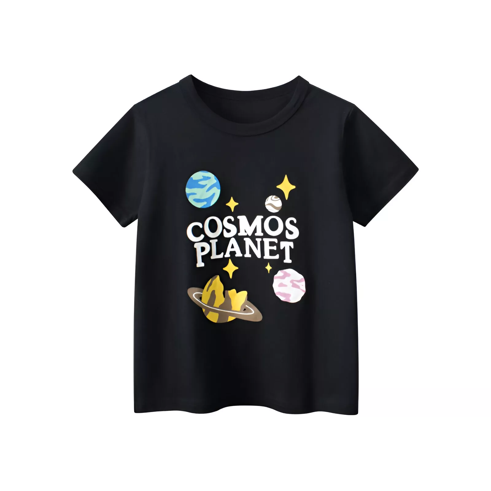 Kids Space Print Short Sleeve T-Shirt - Image 2