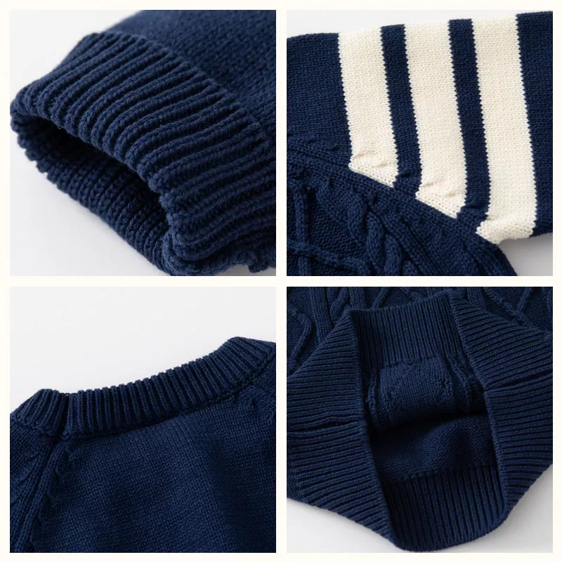 Autumn Winter Kids Cotton Knit Sweater - Image 5