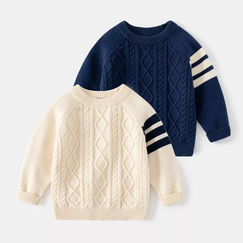 Autumn Winter Kids Cotton Knit Sweater - Image 2