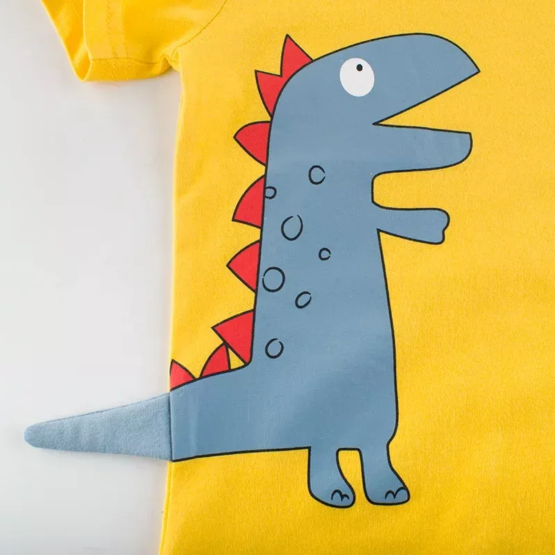 Kids Dinosaur Cartoon T-shirt for Boys - Image 3