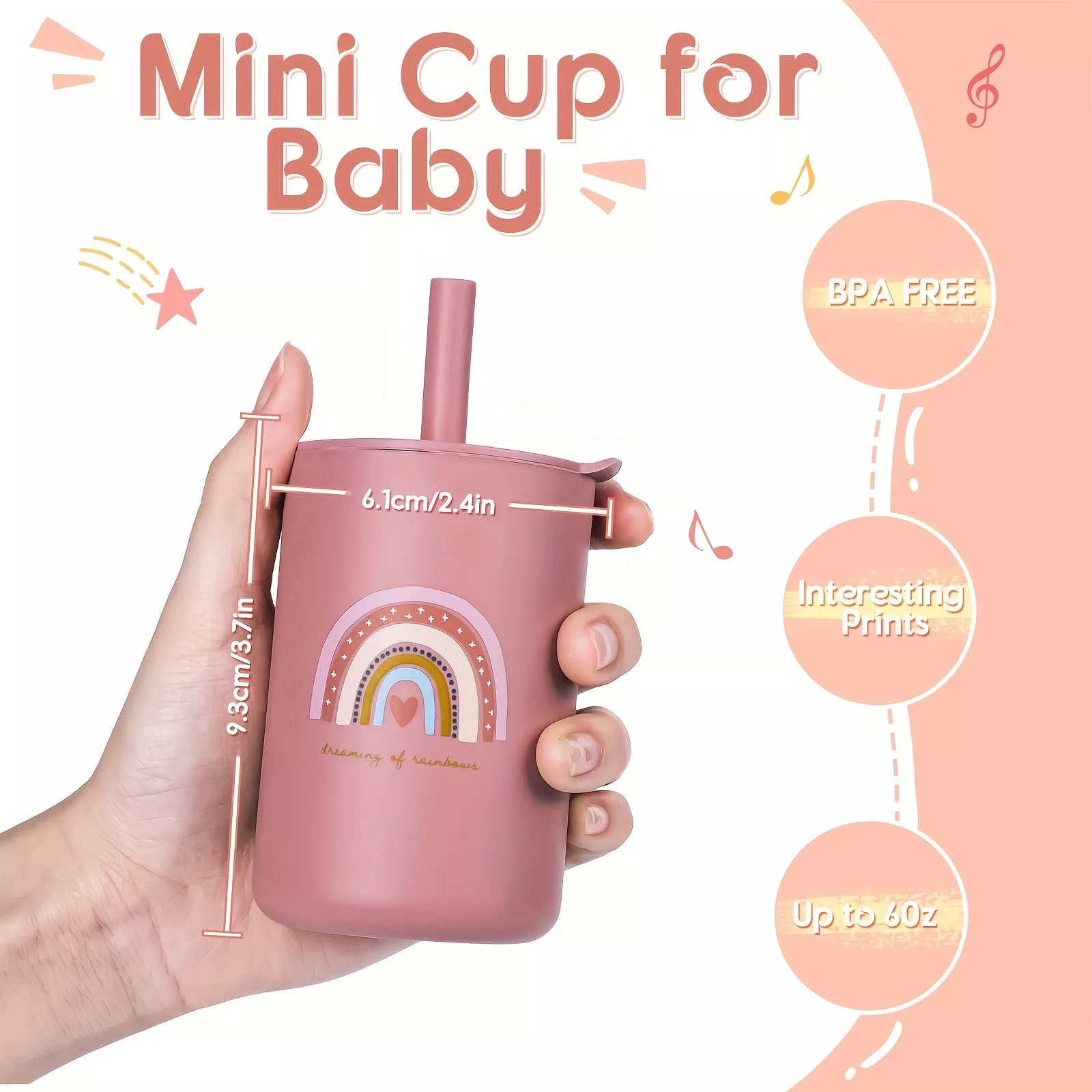 Leakproof Silicone Baby Feeding Cup with Straw - Image 5