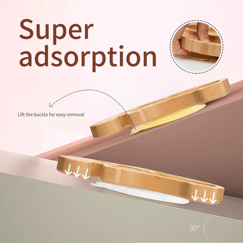 Wooden Baby Feeding Bowl with Silicone Suction Cup - Image 4