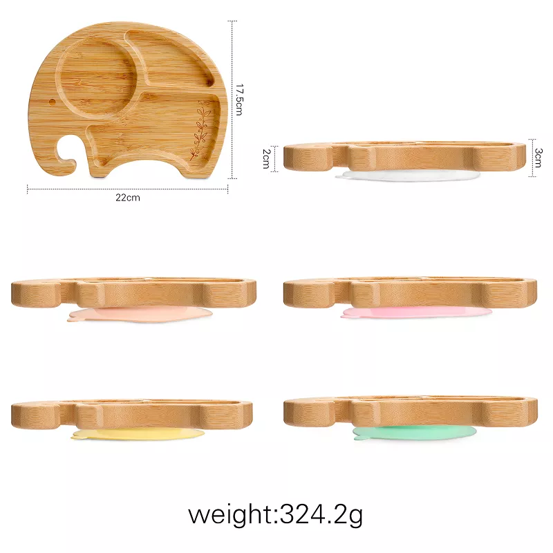 Wooden Baby Feeding Bowl with Silicone Suction Cup - Image 6