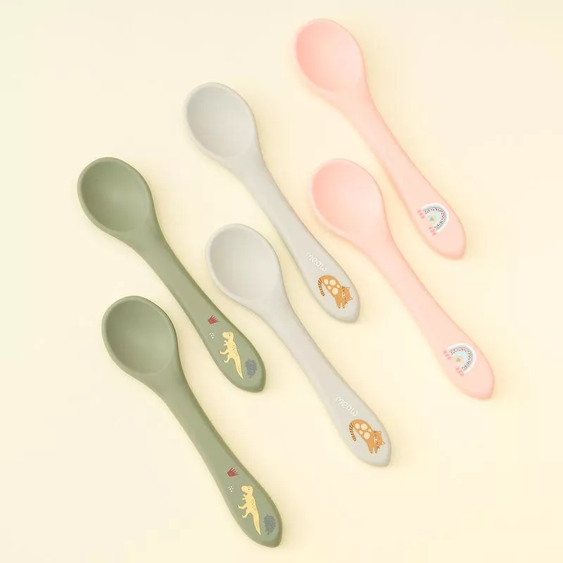 Cartoon Baby Silicone Training Spoon