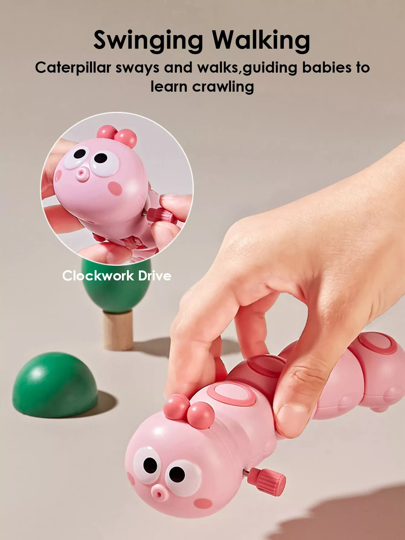 Interactive Wind-Up Crawling Caterpillar Toy – Fun & Educational - Image 3