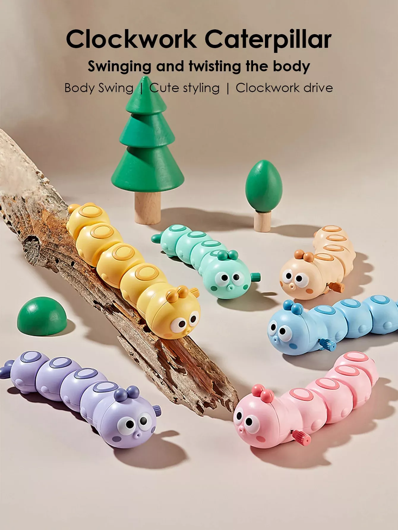 Interactive Wind-Up Crawling Caterpillar Toy – Fun & Educational - Image 4