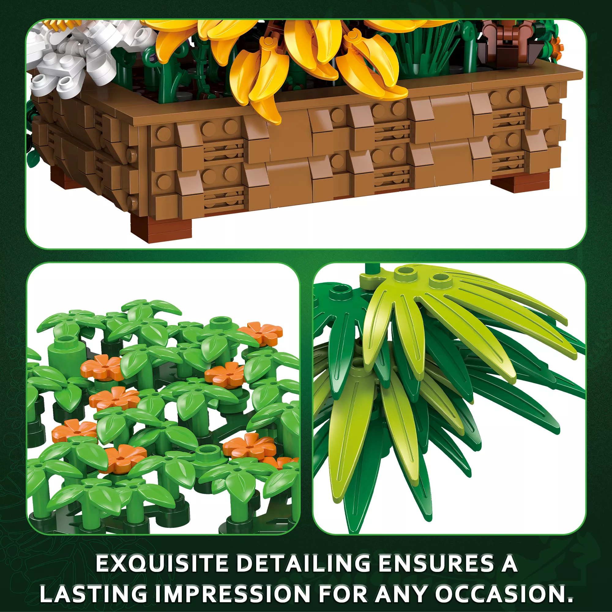 Flower Botanical Bonsai Building Set - 924 Pieces, Sunflower & Chrysanthemum - Image 4