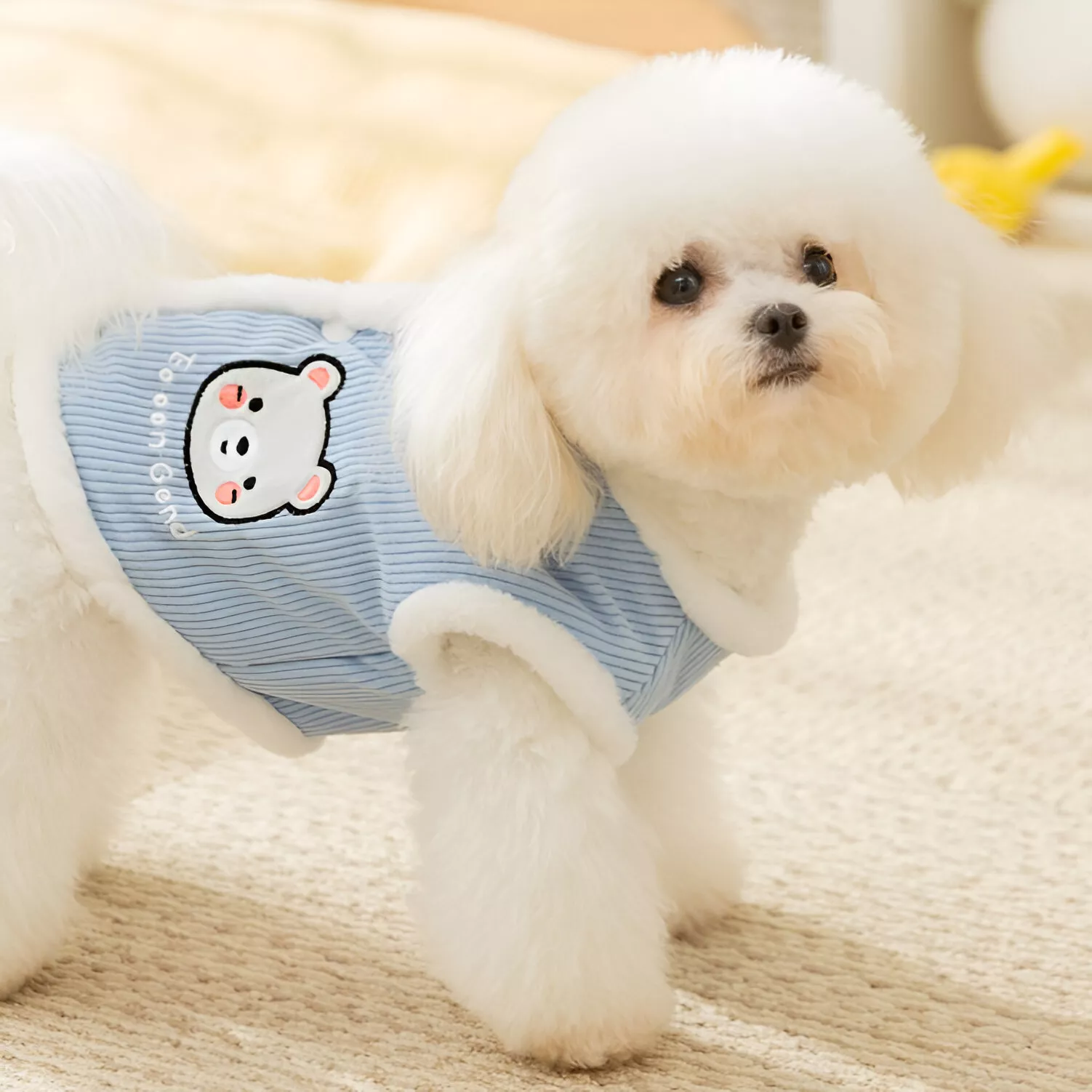 Cute Cartoon Corduroy Vest for Dogs and Cats - Image 5