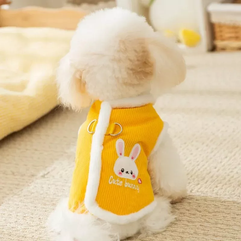 Cute Cartoon Corduroy Vest for Dogs and Cats