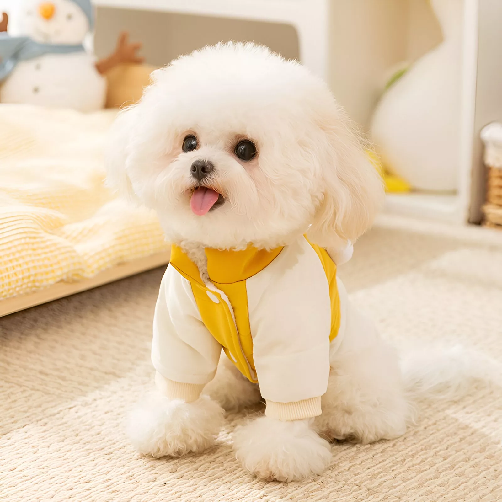 Cute Big Eyes Winter Dog Vest - Image 2