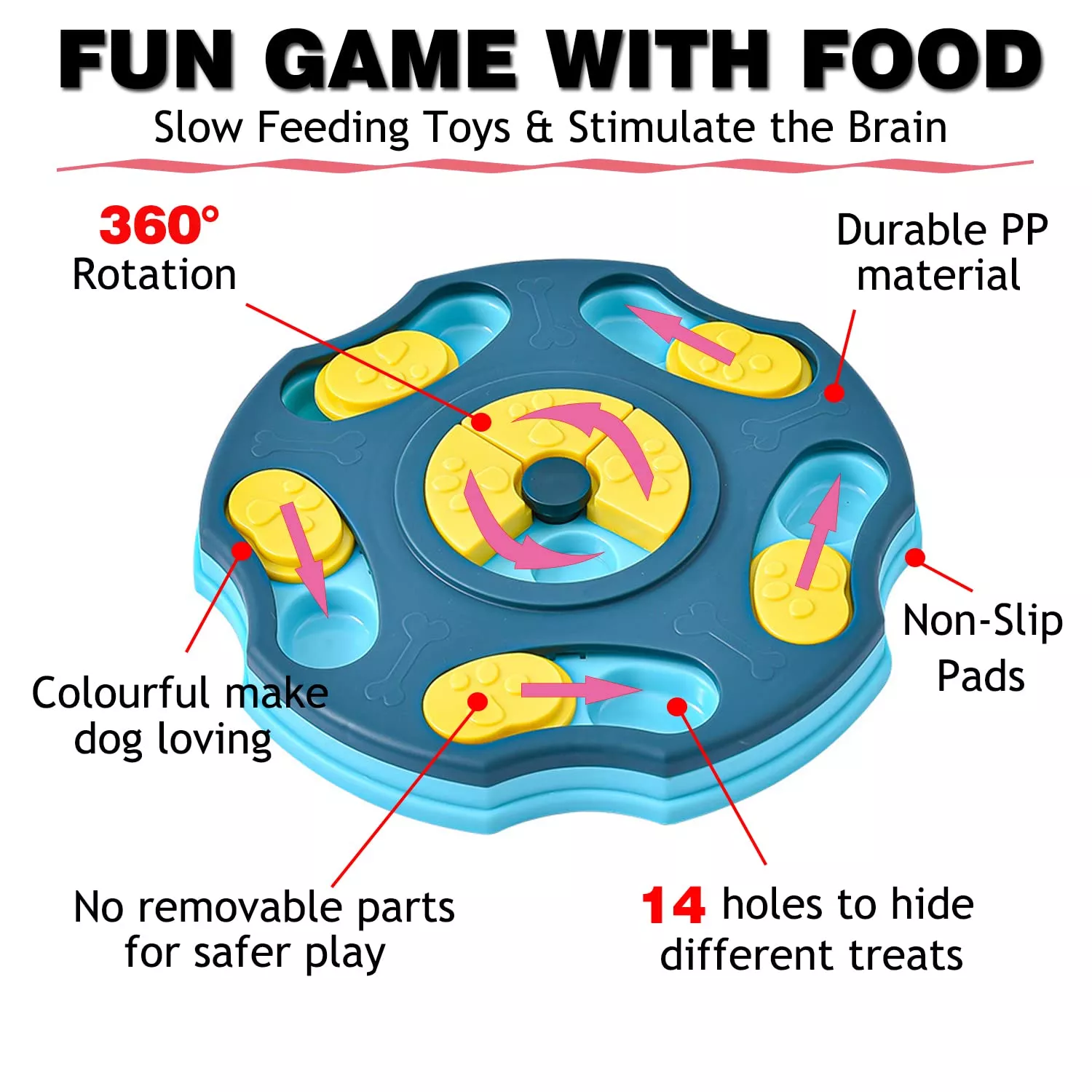 Slow Feeder & IQ Training Game for Dogs & Cats - Image 5