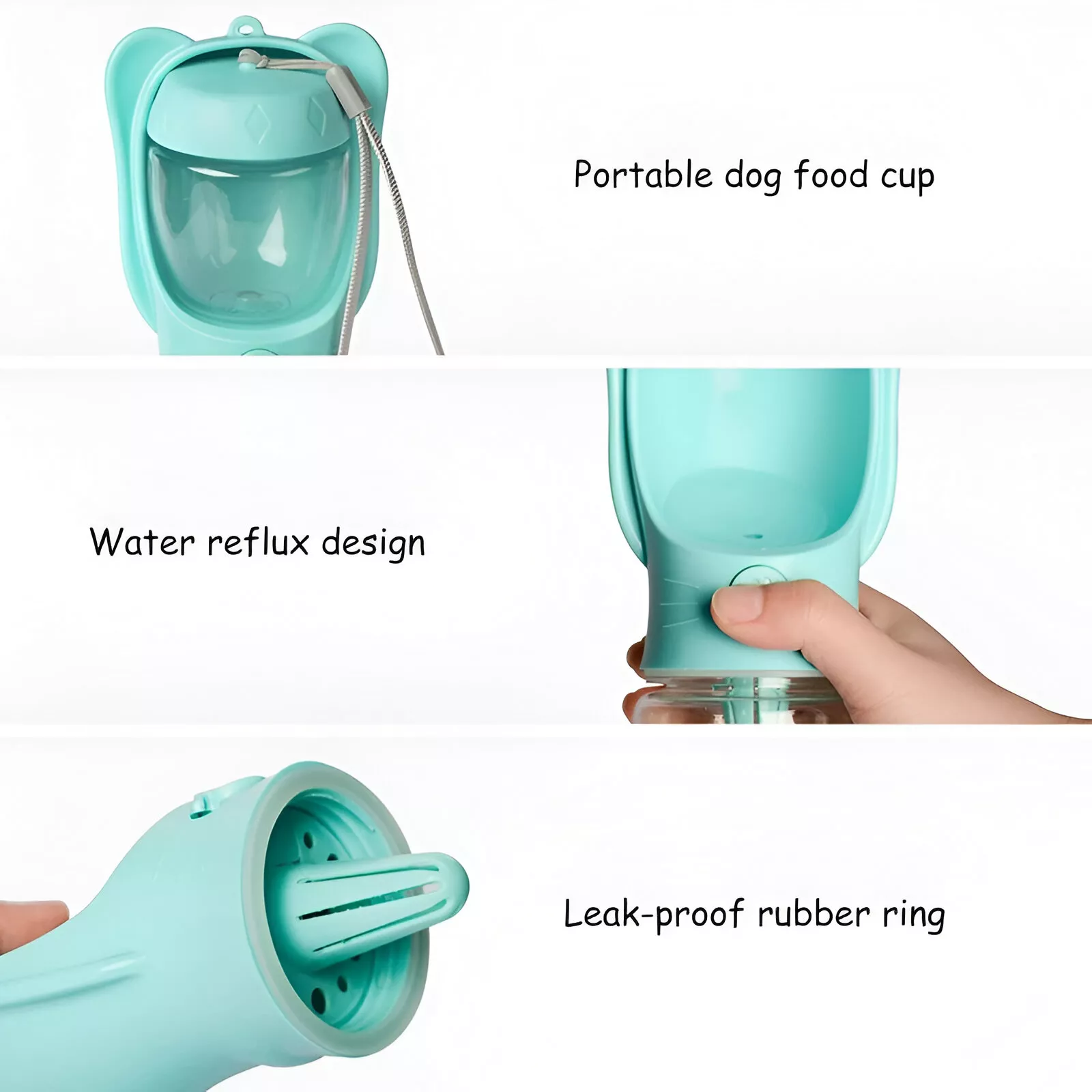 Portable Dog Water Bottle with Food Container - Image 4