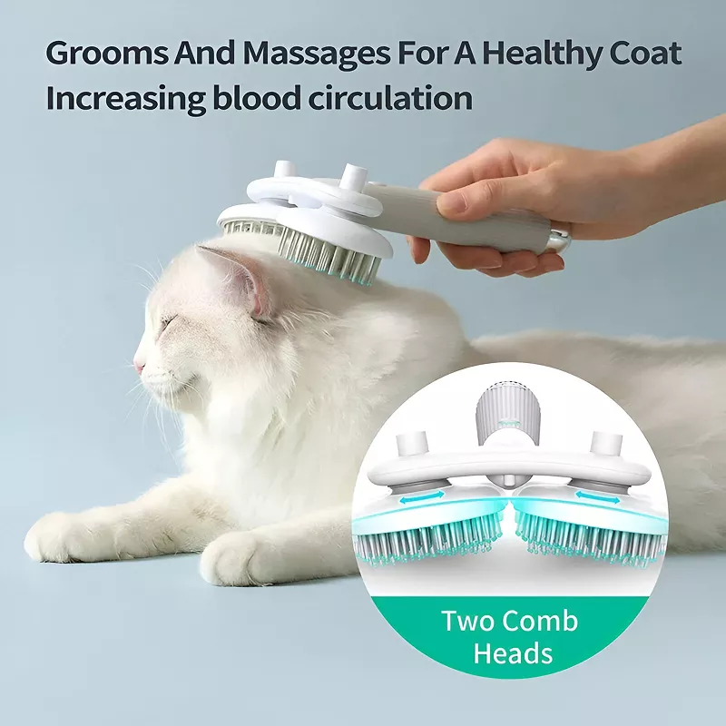 Cat Grooming Slicker Brush with Negative Ions for Shedding & Grooming - Image 4