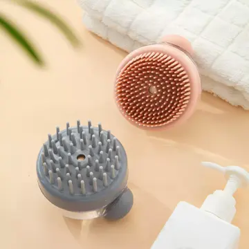 Soft Silicone Pet Bath Brush with Shampoo Dispenser – Gentle Massage Grooming Tool