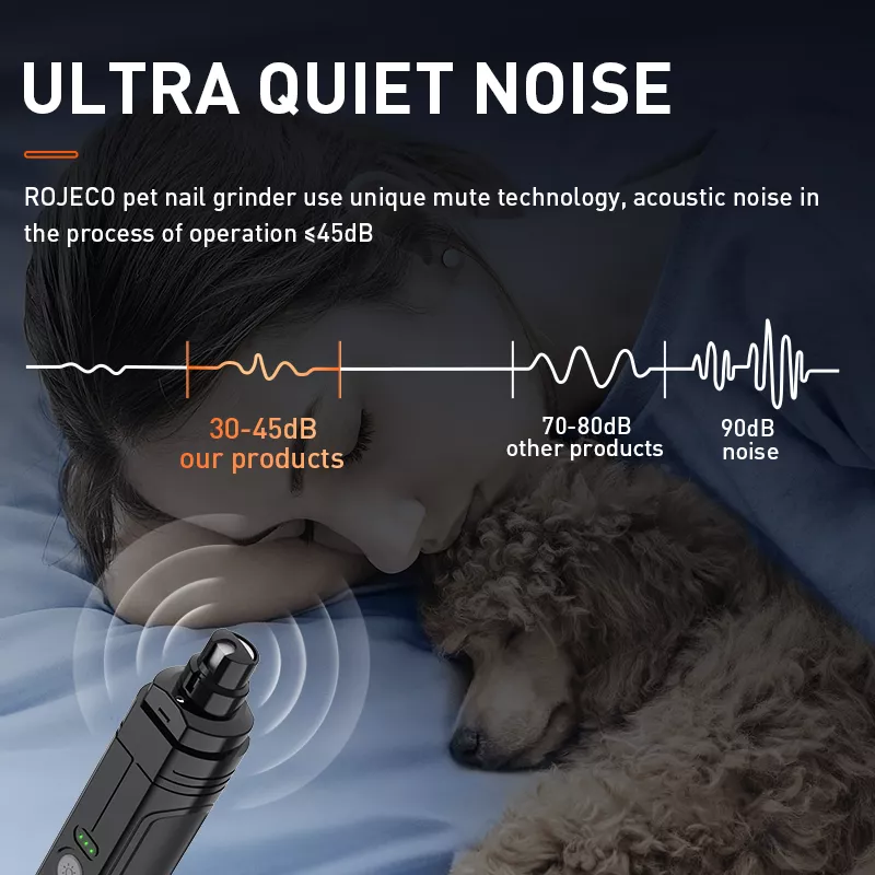 Electric Pet Nail Grinder with LED Lights – Rechargeable Dog & Cat Nail Trimmer - Image 3