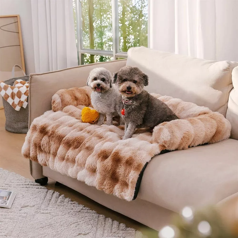 Fluffy Plush Pet Dog Bed Sofa for Large Dogs - Image 4