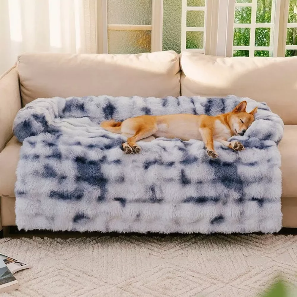 Fluffy Plush Pet Dog Bed Sofa for Large Dogs