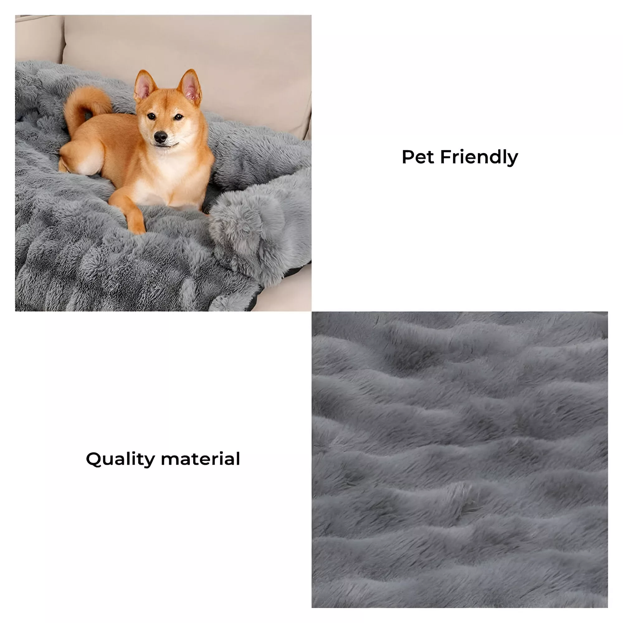 Fluffy Plush Pet Dog Bed Sofa for Large Dogs - Image 5