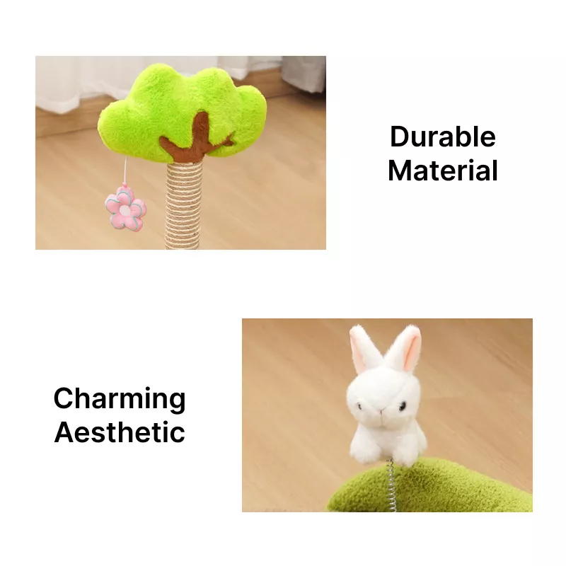 Cat Scratcher Tree House Sisal Scratching Post - Image 3