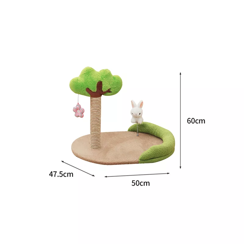 Cat Scratcher Tree House Sisal Scratching Post - Image 6
