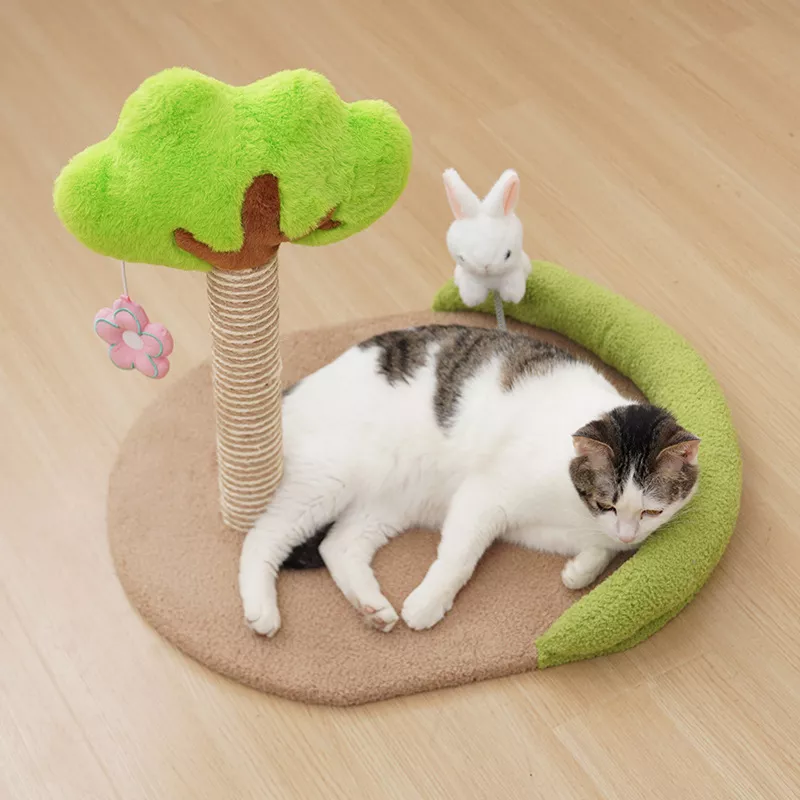 Cat Scratcher Tree House Sisal Scratching Post - Image 4